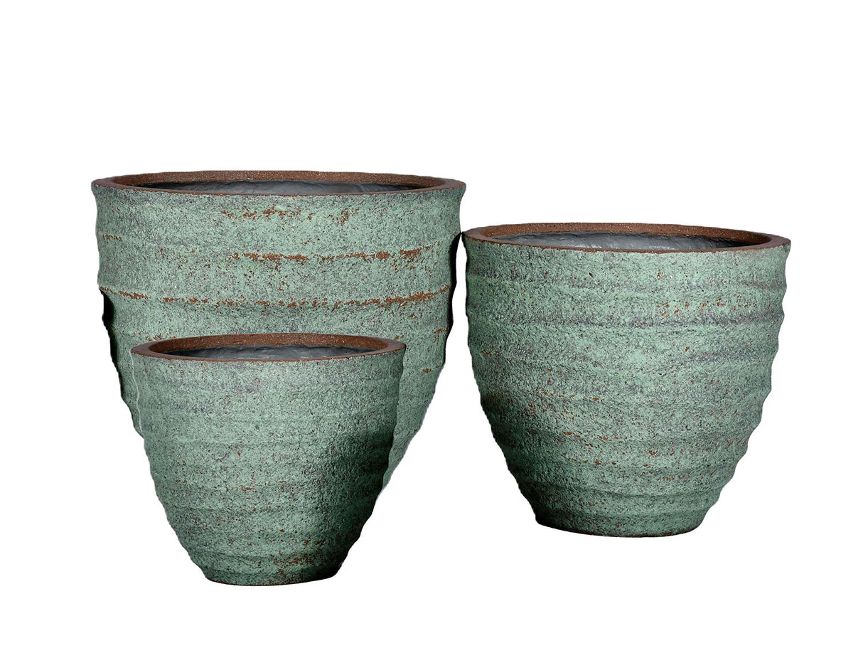 HORIZONTAL WAVE PLANTER, ITALIAN TERRA COTTA