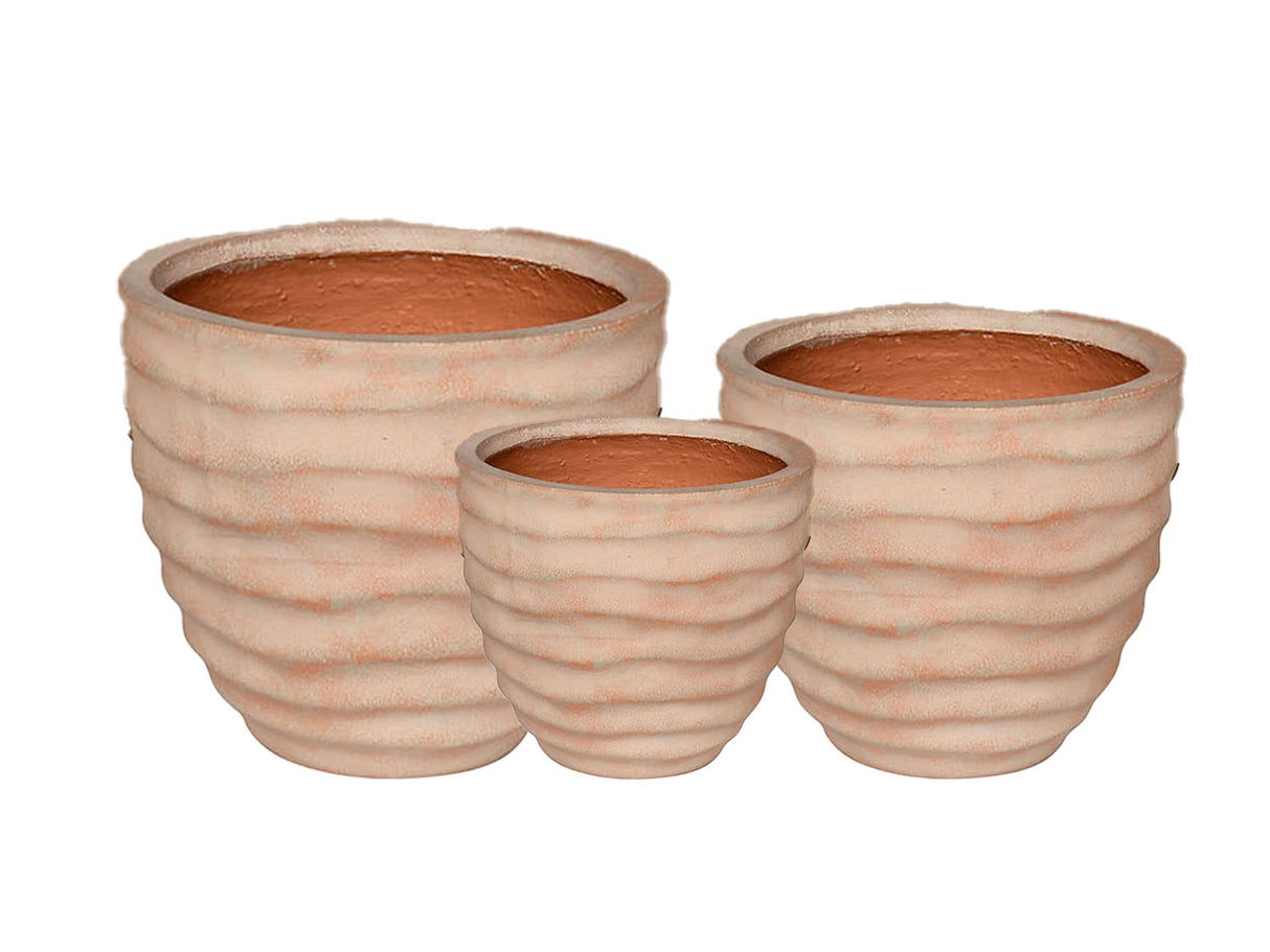 HORIZONTAL WAVE PLANTER, ITALIAN TERRA COTTA