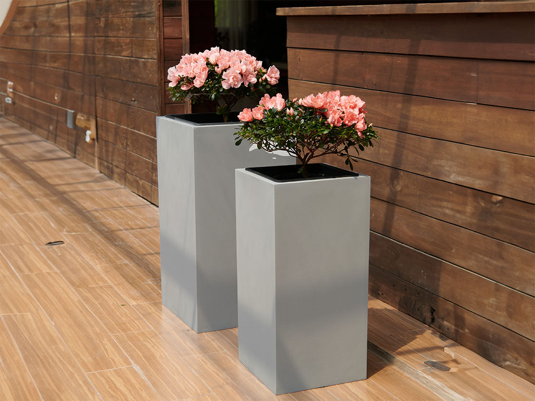 Tall Square Planter (Set of 2) By Plantatorem