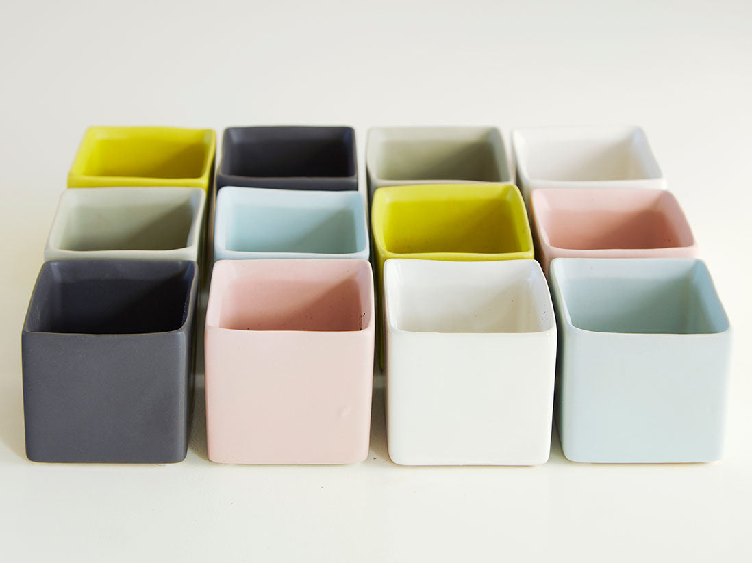 Cube Cache Pot - 4.5" x 3.5" By Plantatorem