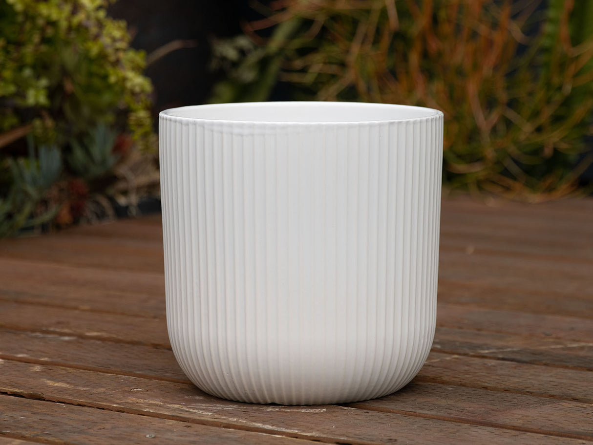 Fluted Cylinder Planter (No Saucer)