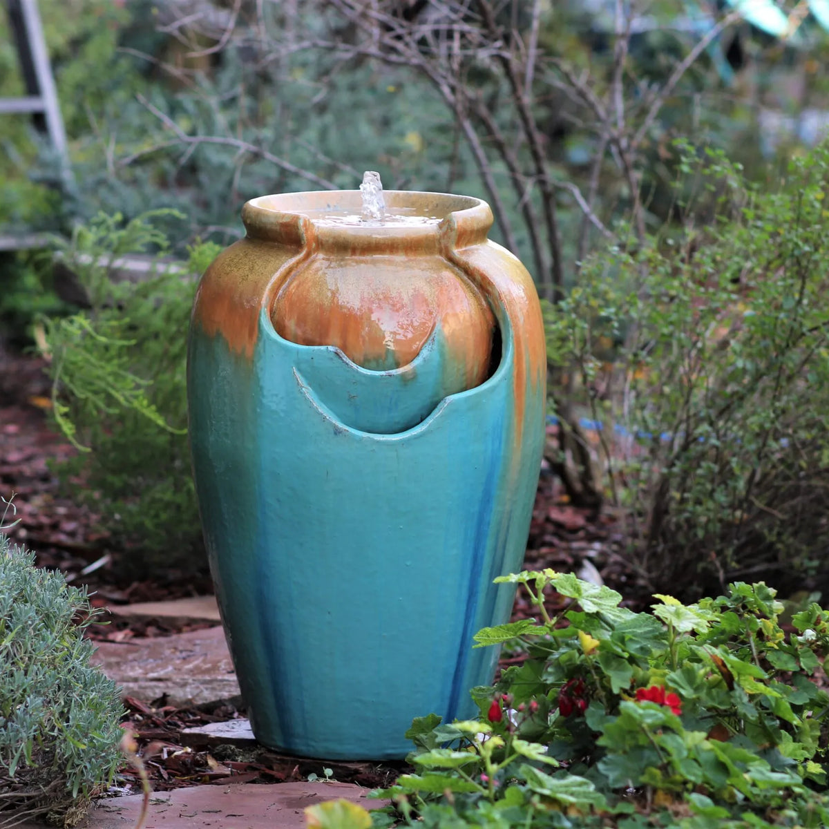 Buy Tea Garden Fountain - Gold Turquoise – PLANTATOREM