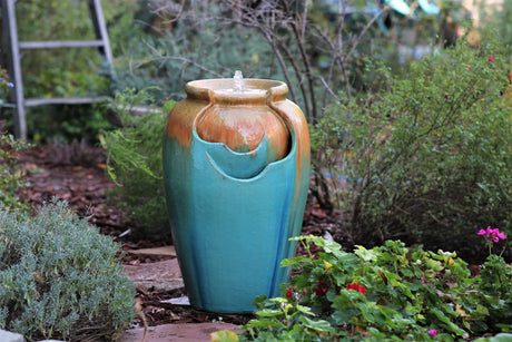 Tea Garden Fountain (Gold Turquoise) By Plantatorem