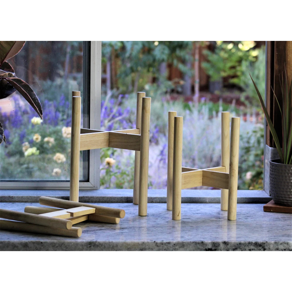 Wood Stand Mid Century