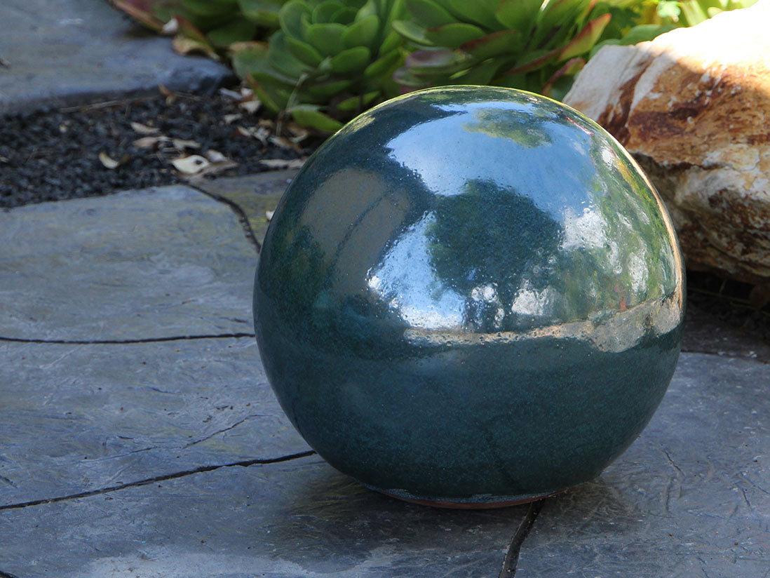 Outdoor Decorative Sphere Glazed 19.5" By Plantatorem