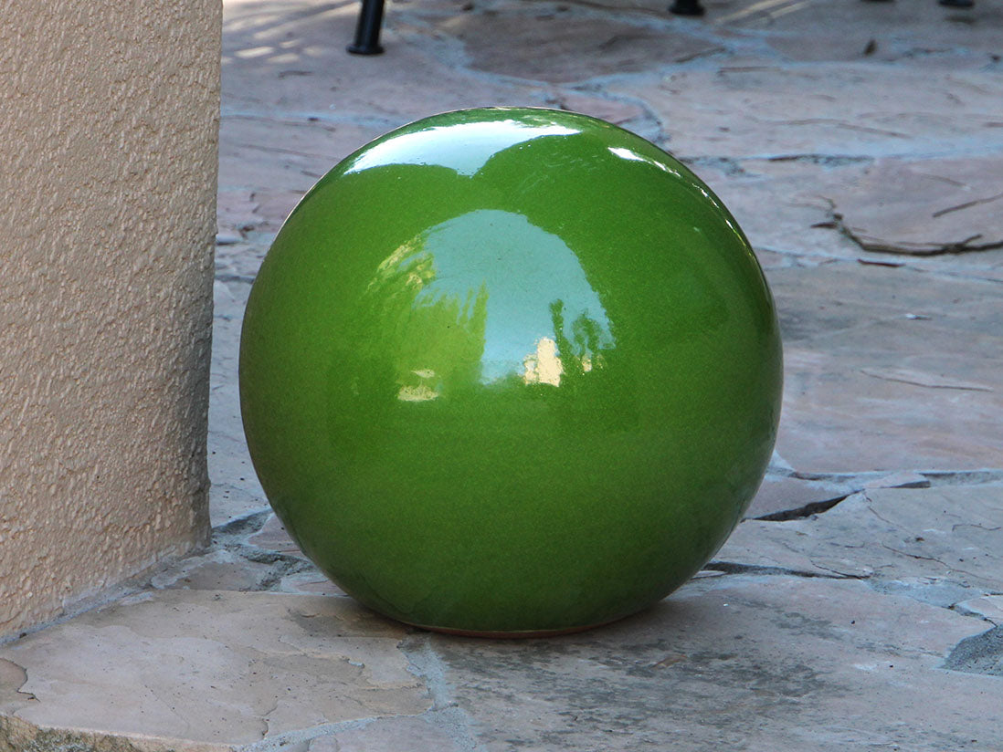 Outdoor Decorative Sphere Glazed 12" By Plantatorem