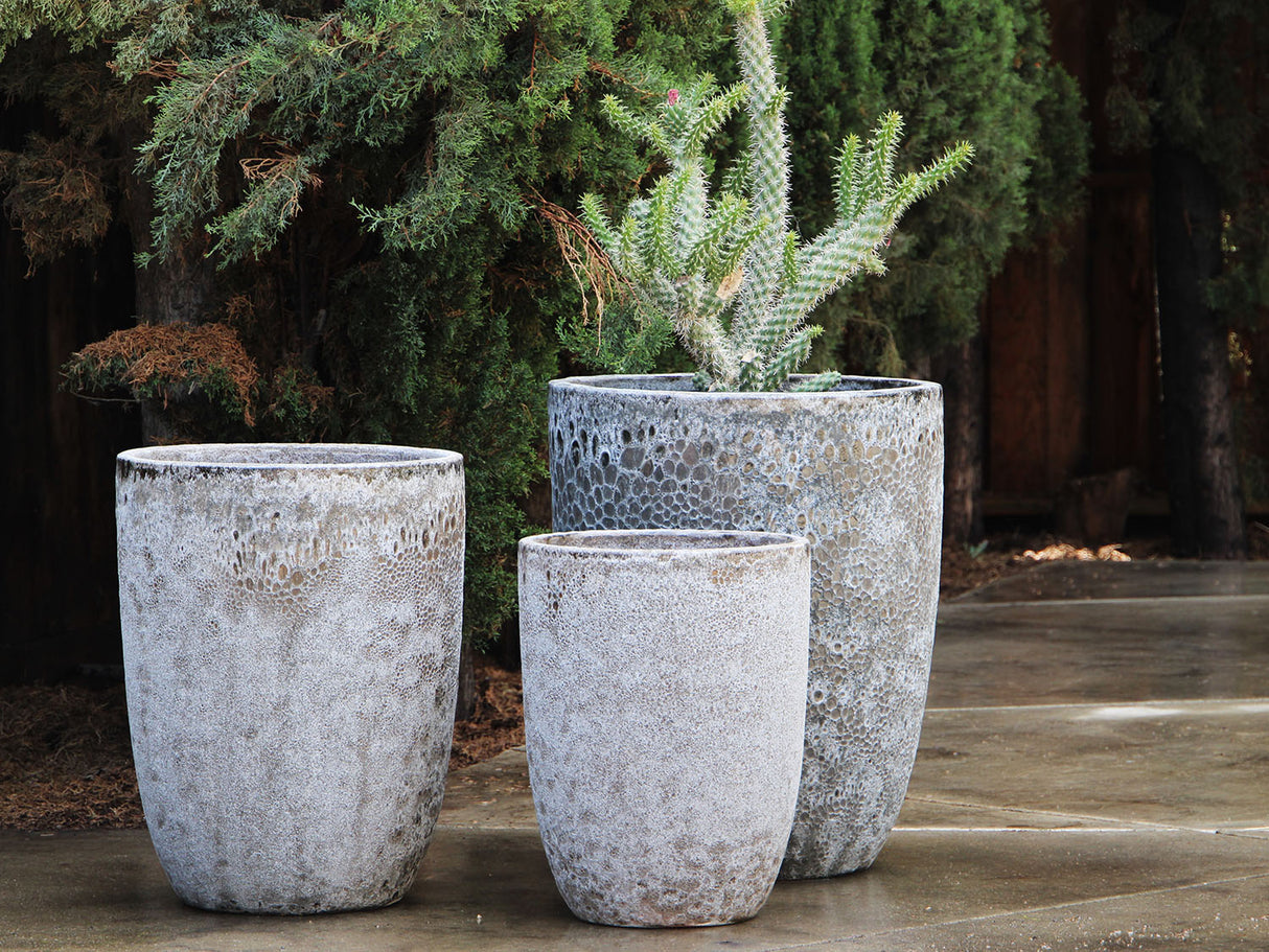 Tall Milano Cone Planter - Set of 3 (Coral) By Plantatorem