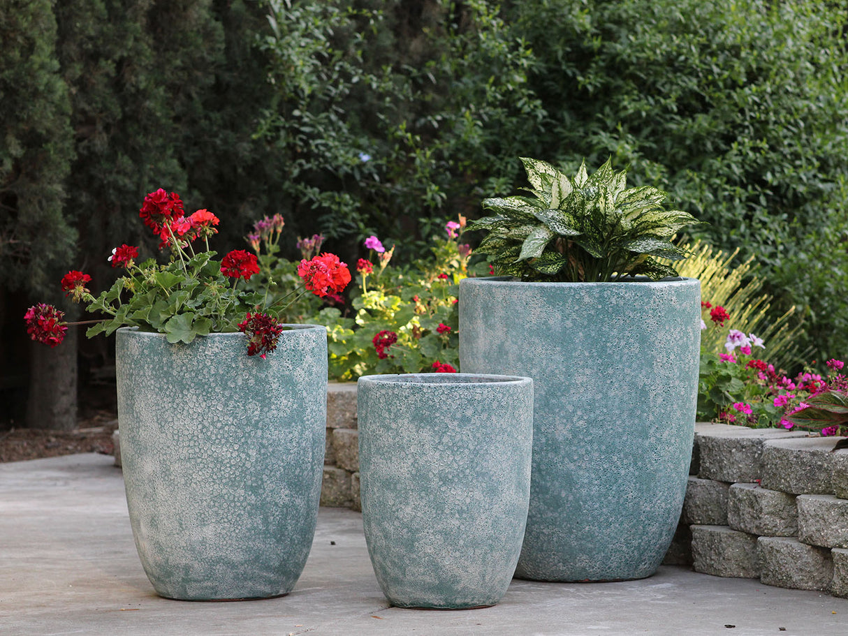 Tall Milano Cone Planter - Set of 3 (Coral) By Plantatorem