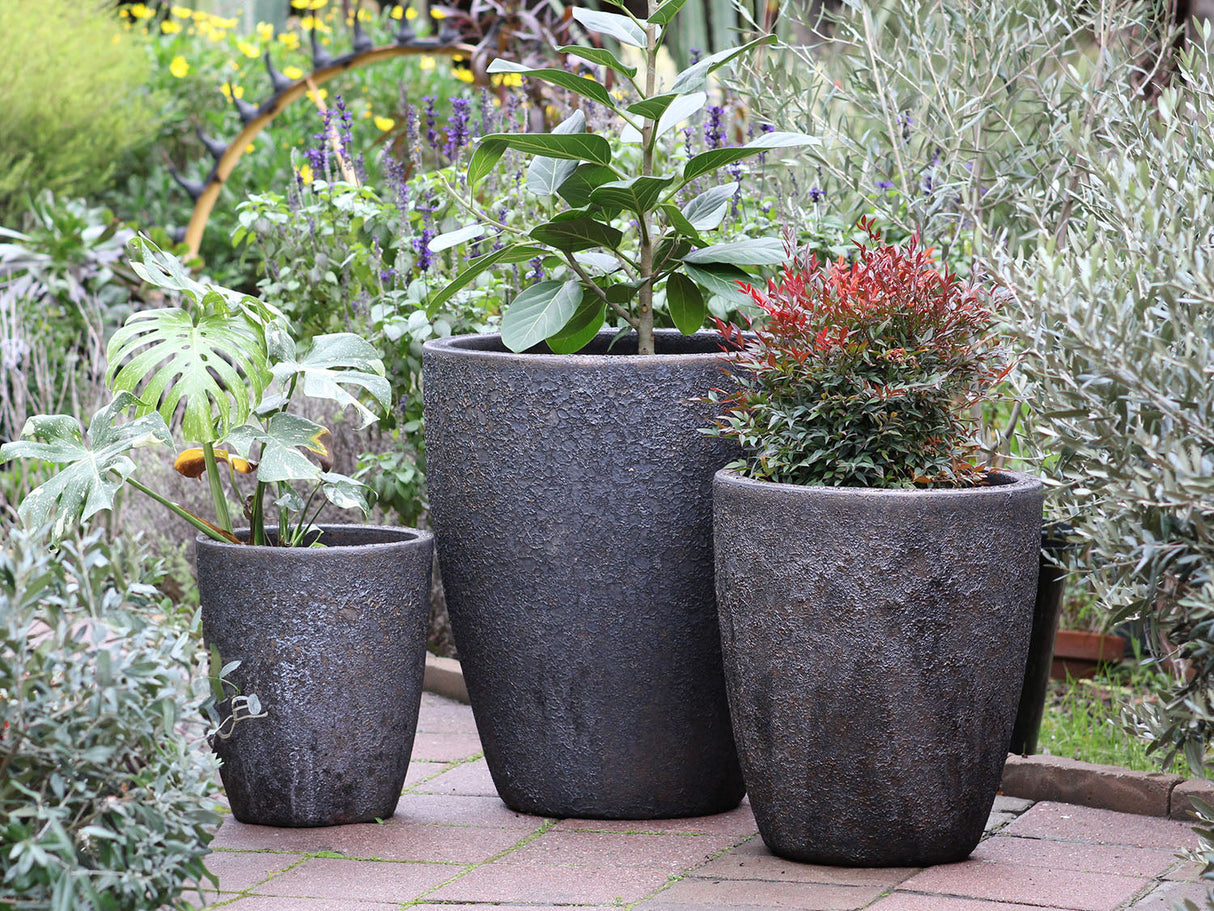 Cone Planter - Set of 3 (Silver Rock) By Plantatorem