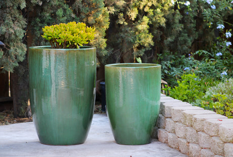 Tall Barrel Planters - Set of 2 By Plantatorem