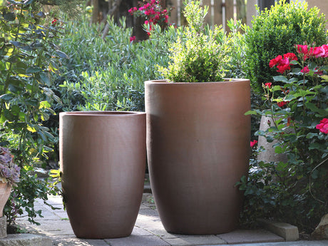 Tall Barrel Planters - Set of 2 (Clay) By Plantatorem