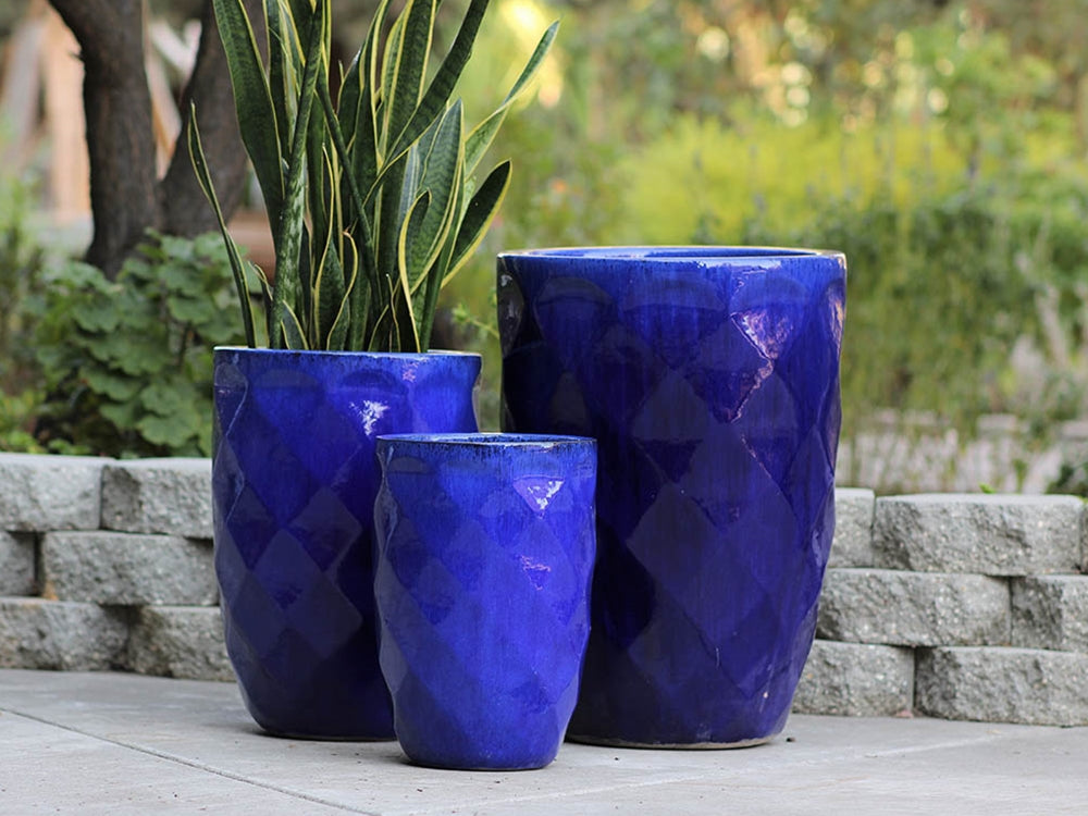 Medium High Diamond Planter - Set of 3 By Plantatorem