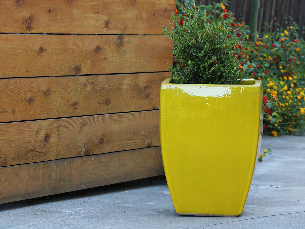 Tall Milano Square Planter By Plantatorem