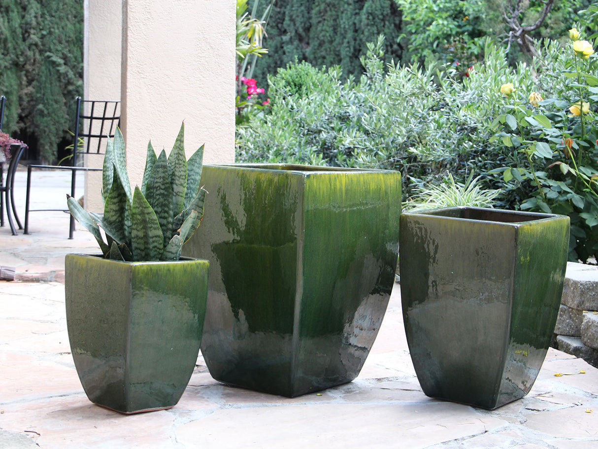 Tall Milano Square Planter By Plantatorem