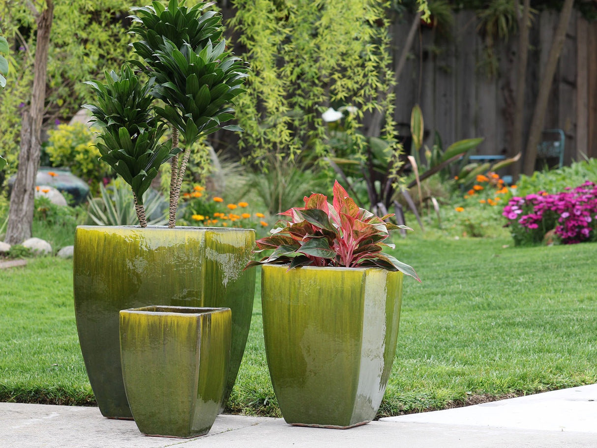 Tall Milano Square Planter By Plantatorem