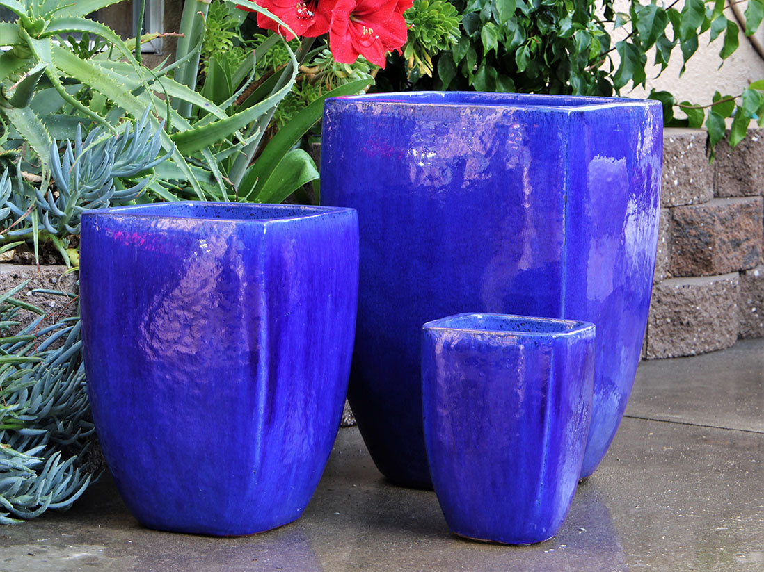 Round Square Pots - Set of 3 By Plantatorem