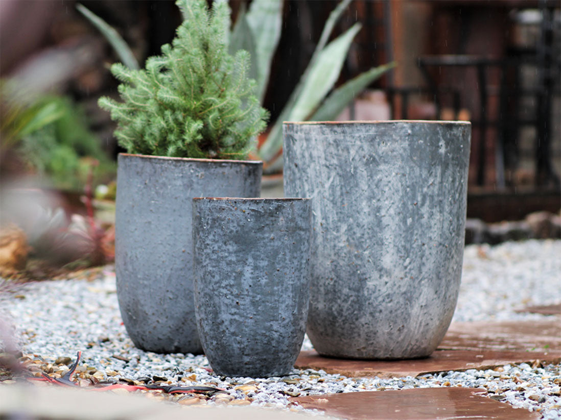 Milano Tall Barrel Planter - Set of 3 By Plantatorem