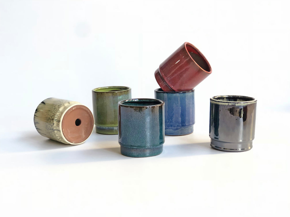 Floret Baby Succulent Full Glaze Cup 3.5"x4.0"