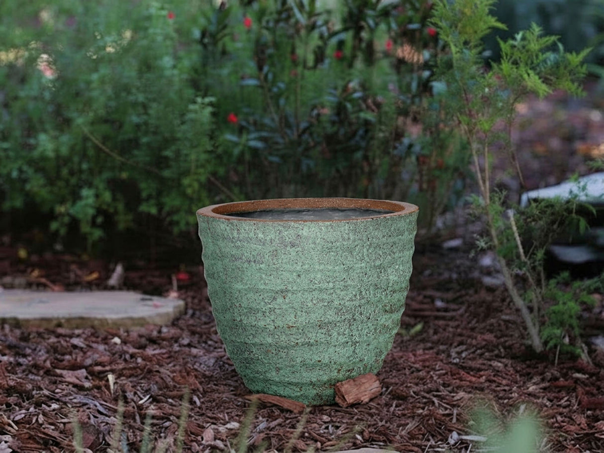 HORIZONTAL WAVE PLANTER, ITALIAN TERRA COTTA