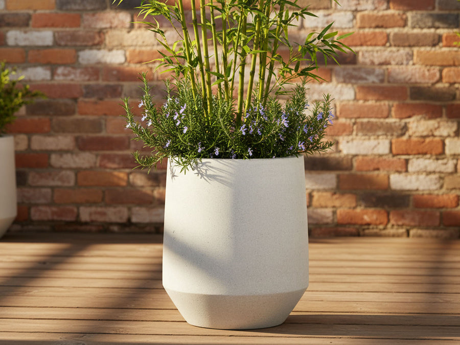 Ivory Hex Planter Ivory Hex Planter