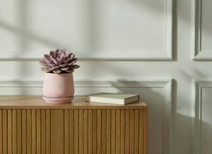 Hand Rolled Pot With Attached Saucer By Plantatorem