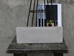Low & Mid Rectangular Concrete Planter By Plantatorem