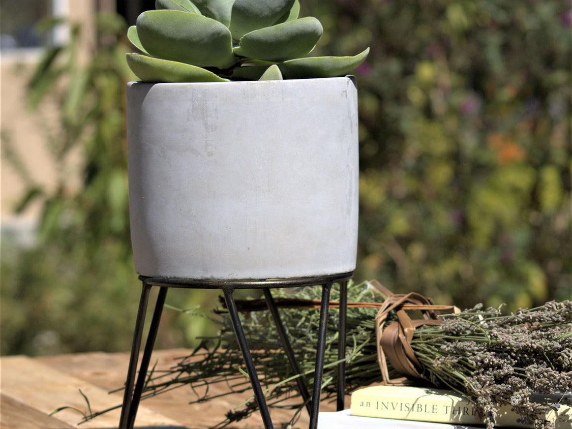 Cylinder Concrete Planter