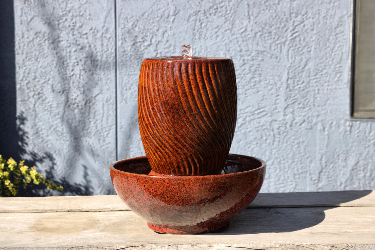 Sunset Twist Jar Fountain By Plantatorem