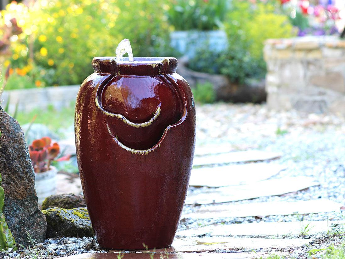 Buy Tea Garden Fountain (Ox Red) By Plantatorem