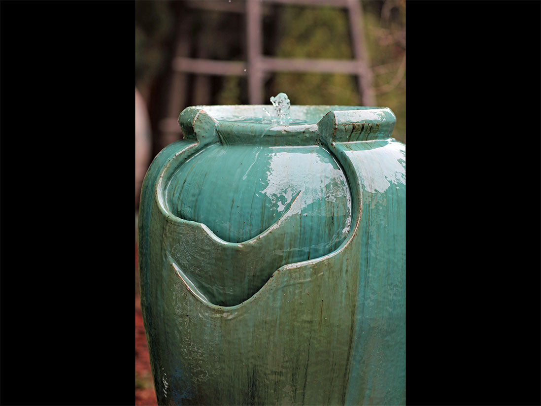 Tea Garden Fountain (Rustic Green) By Plantatorem