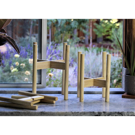Wood Stand Mid Century