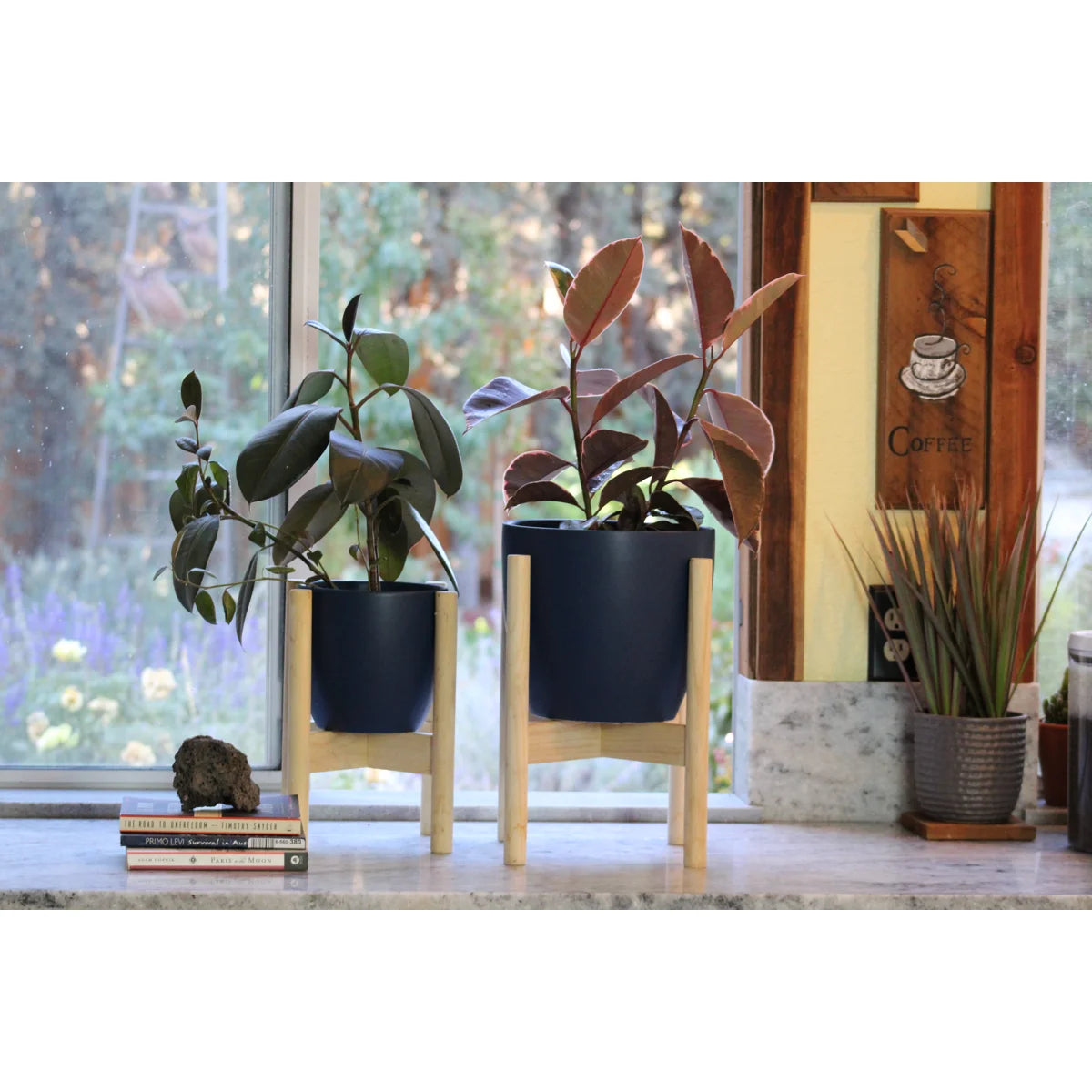 Wood Stand Mid Century