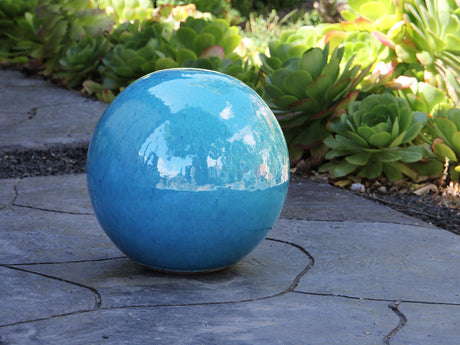 Outdoor Decorative Sphere Glazed 19.5" By Plantatorem