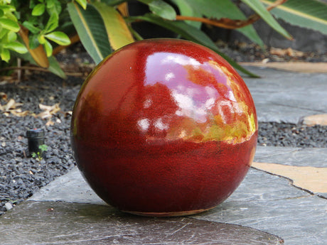 Outdoor Decorative Sphere Glazed 19.5" By Plantatorem