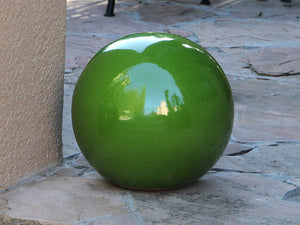 Outdoor Decorative Sphere Glazed 12" By Plantatorem