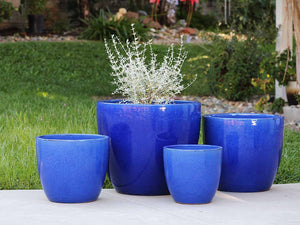 Coco Pots Glazed - Set of 4 By Plantatorem