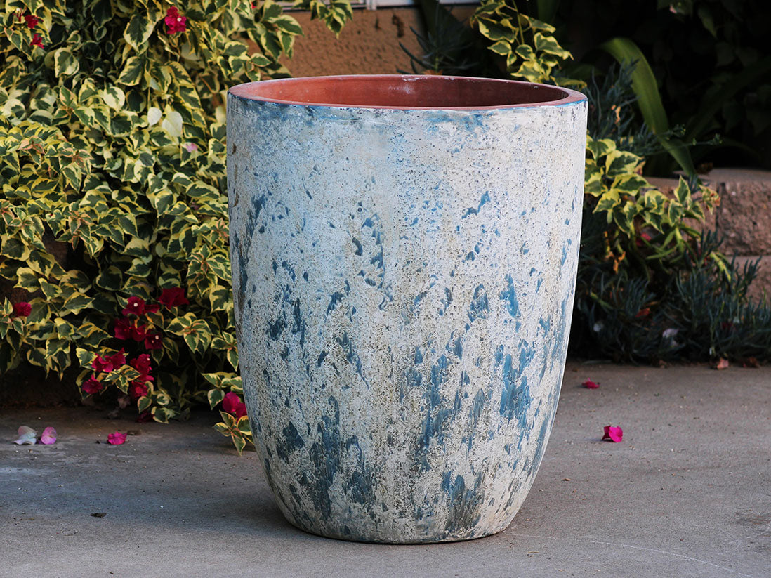 Tall Milano Cone Planters - Set of 4 (Aegean) By Plantatorem