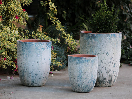 Tall Milano Cone Planter - Set of 3 (Aegean) By Plantatorem
