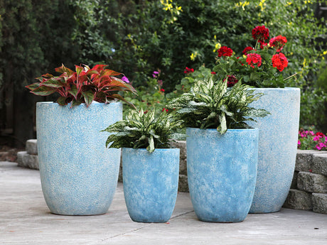 Tall Milano Cone Planters - Set of 4 (Coral) By Plantatorem