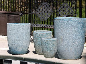 Tall Milano Cone Planters - Set of 4 (Coral) By Plantatorem