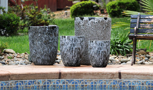 Tall Milano Cone Planters - Set of 4 (Coral) By Plantatorem