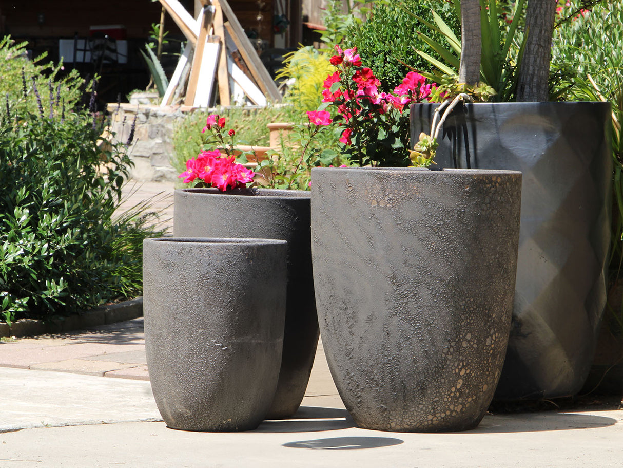 Tall Milano Cone Planter - Set of 3 (Coral) By Plantatorem