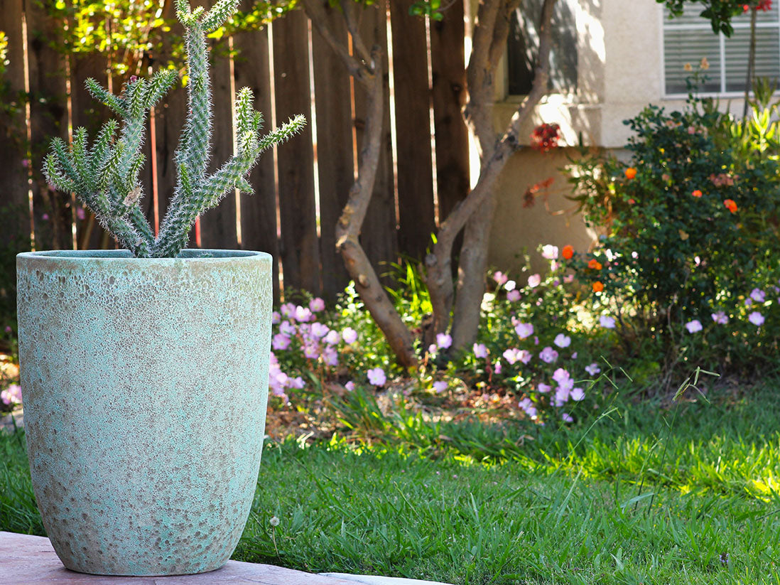 Tall Milano Cone Planters - Set of 4 (Coral) By Plantatorem