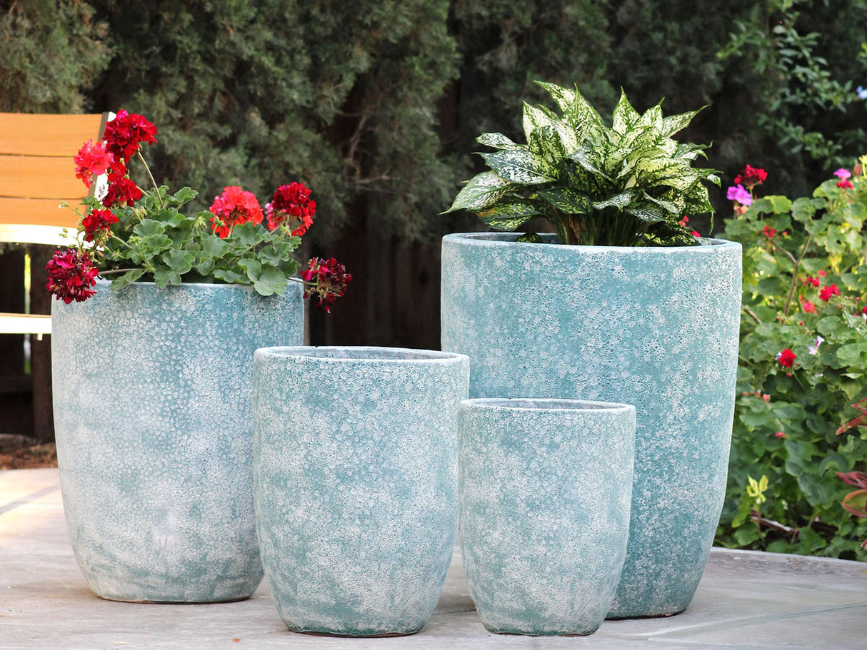 Tall Milano Cone Planters - Set of 4 (Coral) By Plantatorem