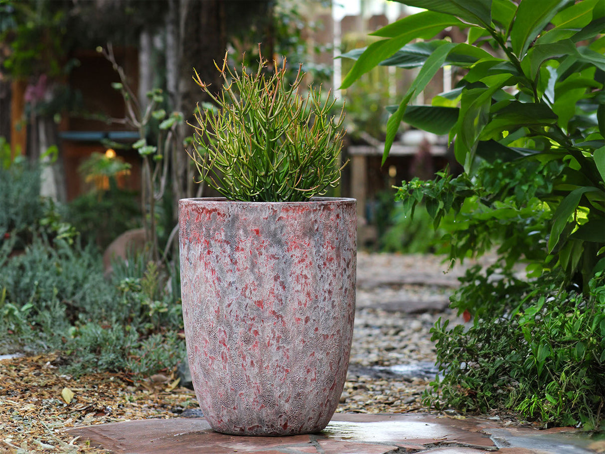 Tall Milano Cone Planter - Set of 3 (Coral) By Plantatorem
