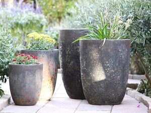 Tall Milano Cone Planters - Set of 4 (Coral) By Plantatorem