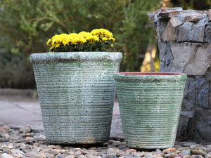 English Tumbled Pots Medium- Set of 2 By Plantatorem
