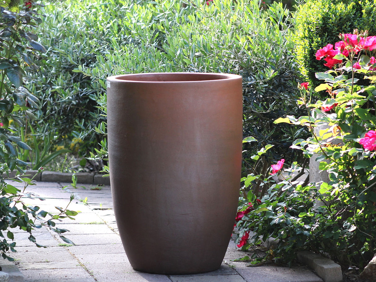 Tall Barrel Planters - Set of 2 (Clay)