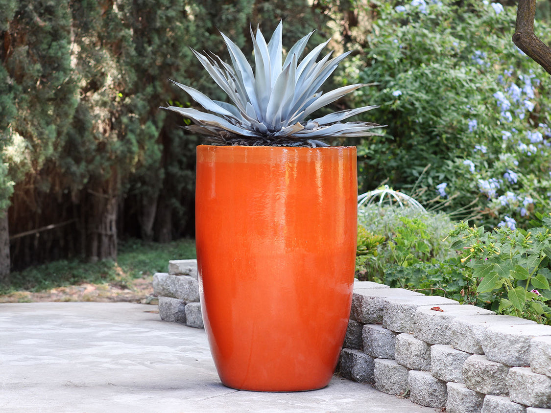 Tall Barrel Planters — Set of 2