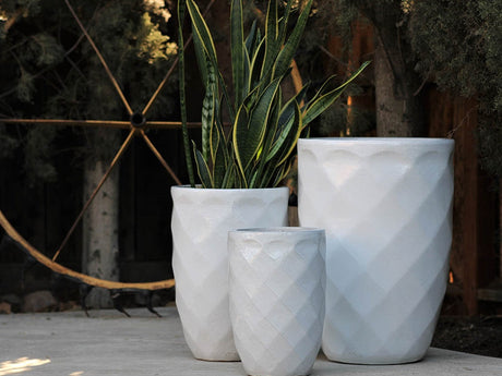 Medium High Diamond Planter - Set of 3